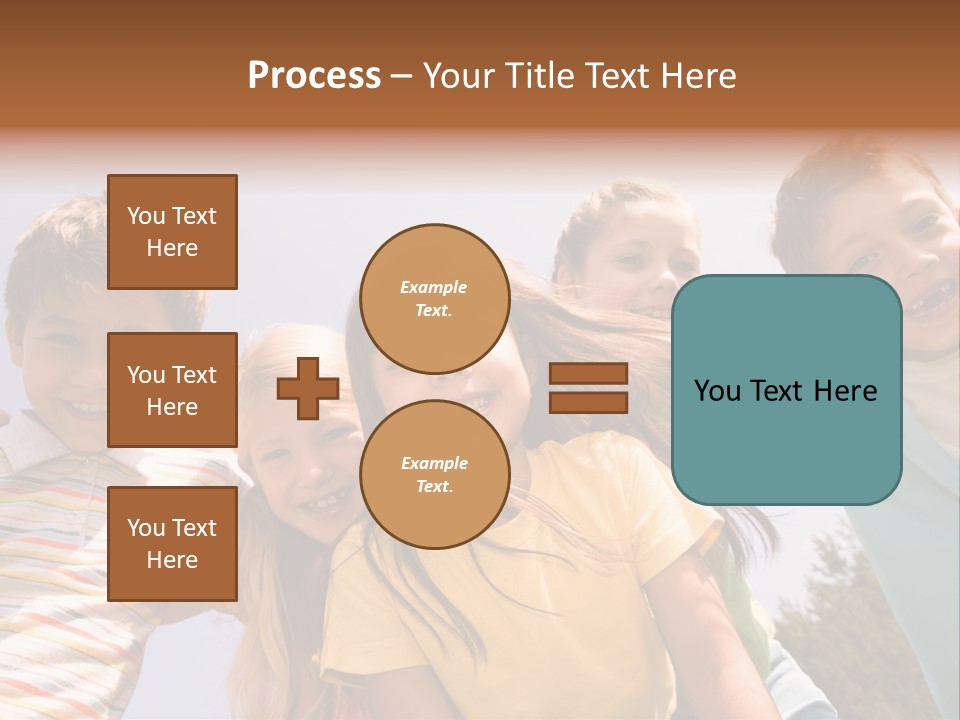 A Group Of Children Standing Together In A Circle PowerPoint Template