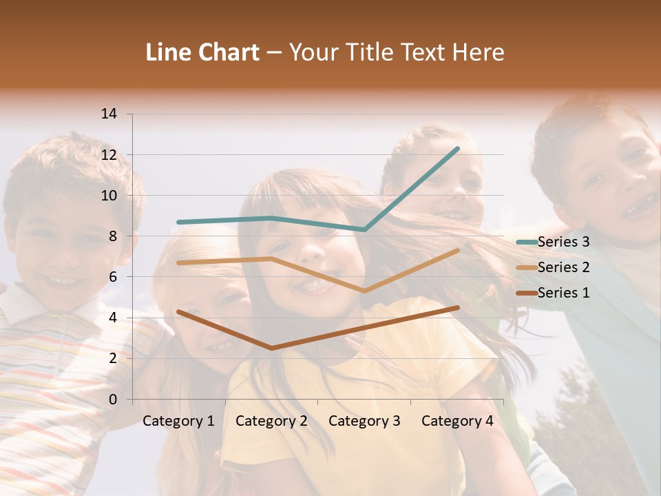 A Group Of Children Standing Together In A Circle PowerPoint Template
