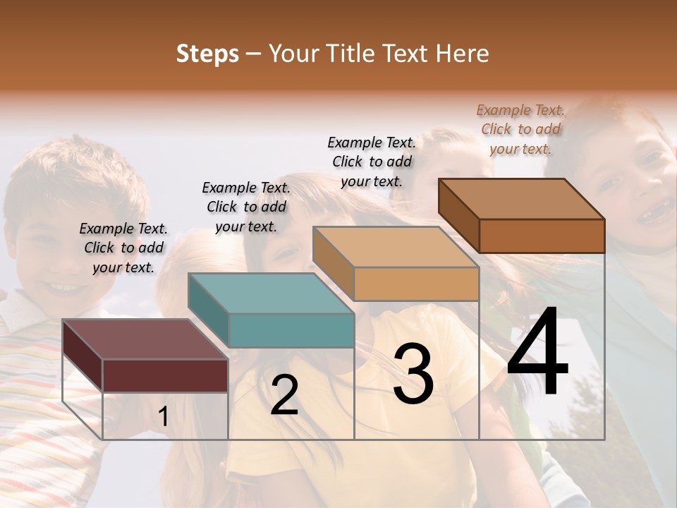A Group Of Children Standing Together In A Circle PowerPoint Template