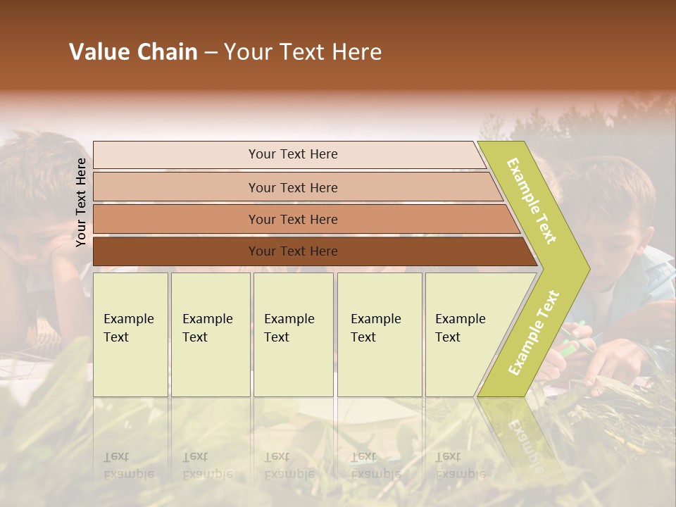 Portrait Of Cute Kids Reading Books And Drawing In Natural Environment Together PowerPoint Template