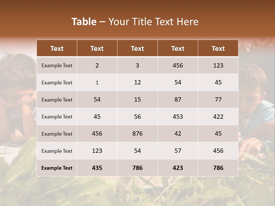 Portrait Of Cute Kids Reading Books And Drawing In Natural Environment Together PowerPoint Template