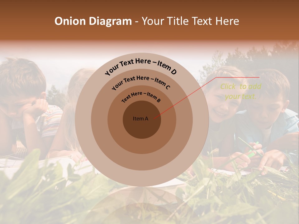 Portrait Of Cute Kids Reading Books And Drawing In Natural Environment Together PowerPoint Template