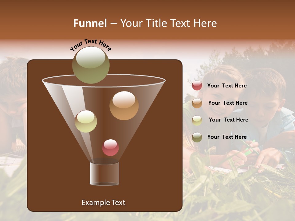 Portrait Of Cute Kids Reading Books And Drawing In Natural Environment Together PowerPoint Template