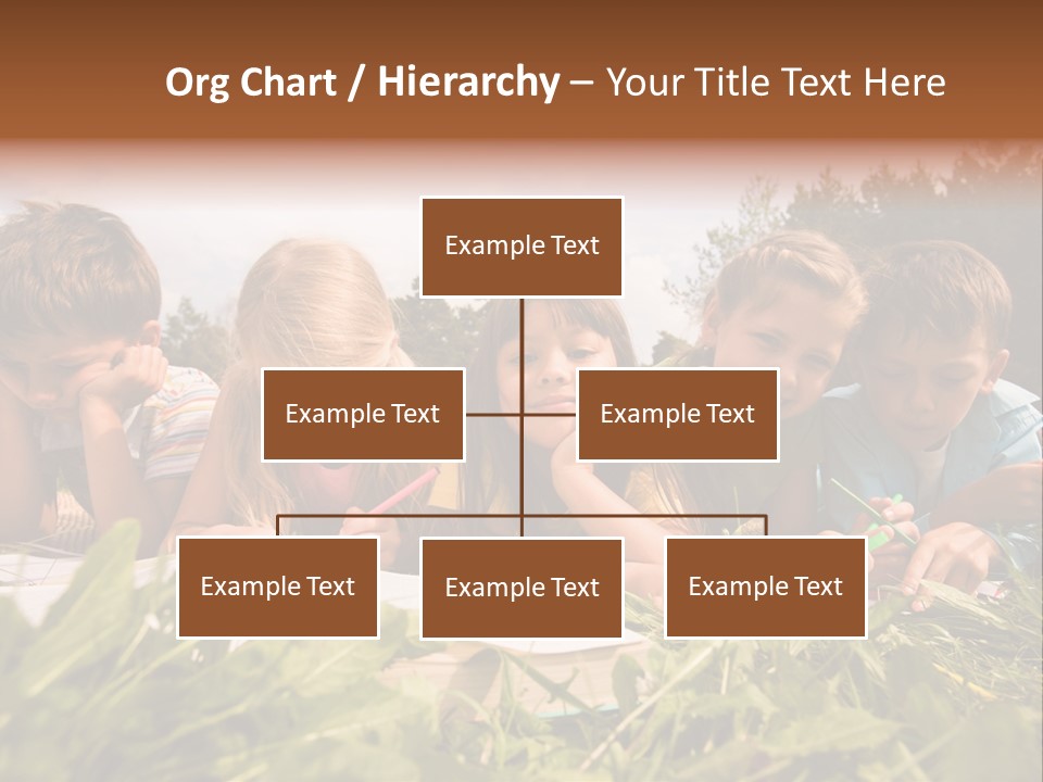 Portrait Of Cute Kids Reading Books And Drawing In Natural Environment Together PowerPoint Template