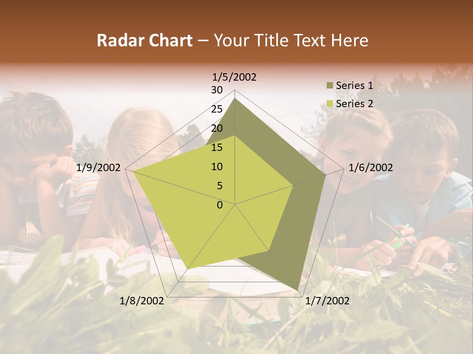 Portrait Of Cute Kids Reading Books And Drawing In Natural Environment Together PowerPoint Template