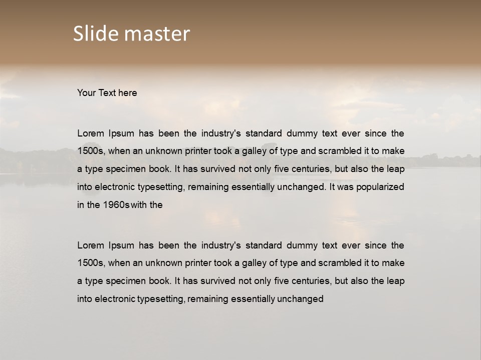 Mirrored Rainforest Line On The Rio Negro In The Amazon River Basin, Brazil, South America PowerPoint Template