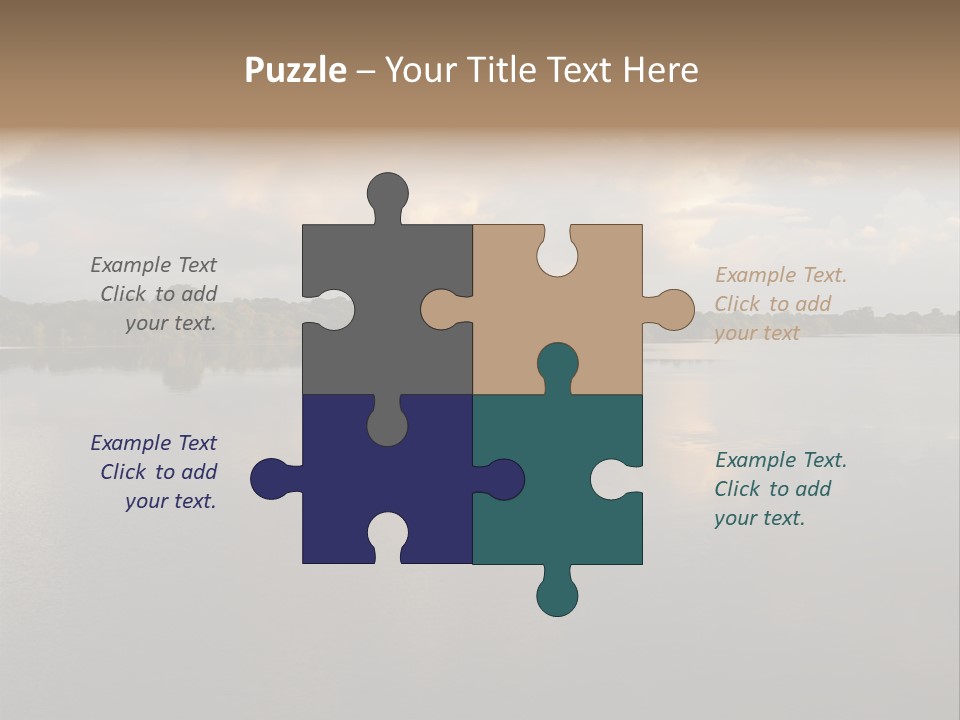 Mirrored Rainforest Line On The Rio Negro In The Amazon River Basin, Brazil, South America PowerPoint Template