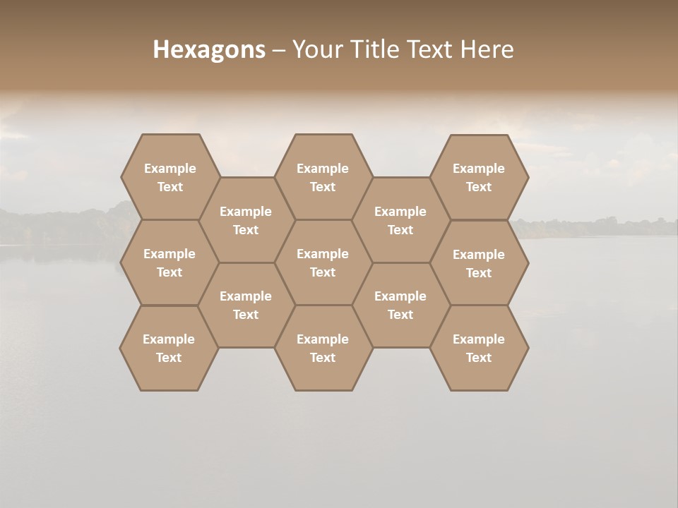 Mirrored Rainforest Line On The Rio Negro In The Amazon River Basin, Brazil, South America PowerPoint Template