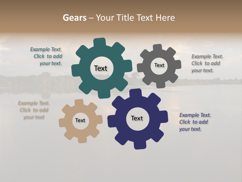Mirrored Rainforest Line On The Rio Negro In The Amazon River Basin, Brazil, South America PowerPoint Template