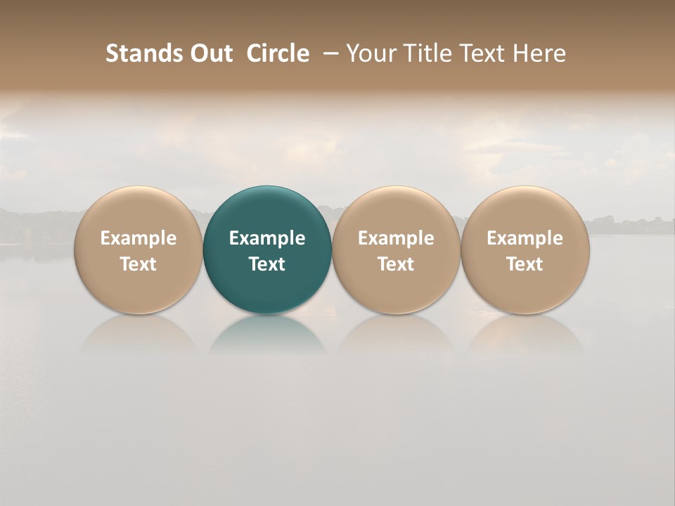 Mirrored Rainforest Line On The Rio Negro In The Amazon River Basin, Brazil, South America PowerPoint Template