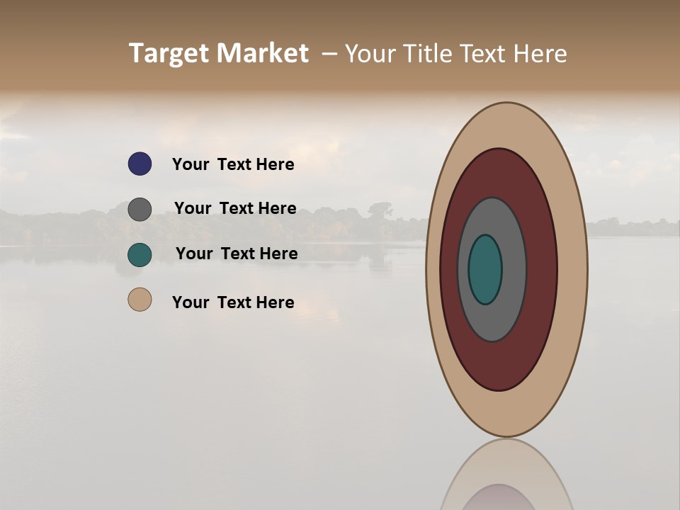 Mirrored Rainforest Line On The Rio Negro In The Amazon River Basin, Brazil, South America PowerPoint Template