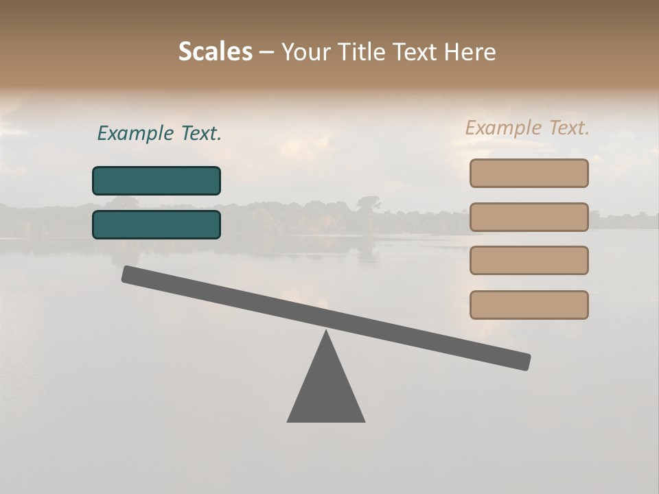 Mirrored Rainforest Line On The Rio Negro In The Amazon River Basin, Brazil, South America PowerPoint Template