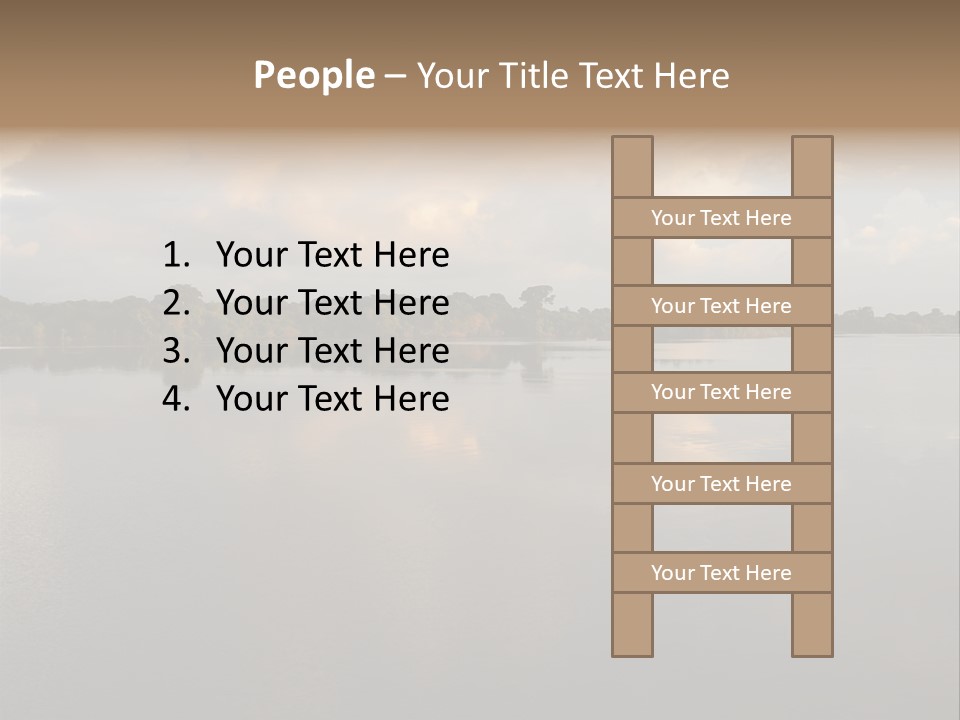 Mirrored Rainforest Line On The Rio Negro In The Amazon River Basin, Brazil, South America PowerPoint Template