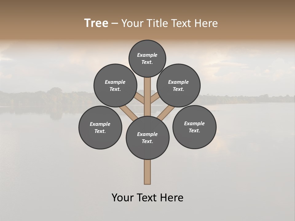 Mirrored Rainforest Line On The Rio Negro In The Amazon River Basin, Brazil, South America PowerPoint Template