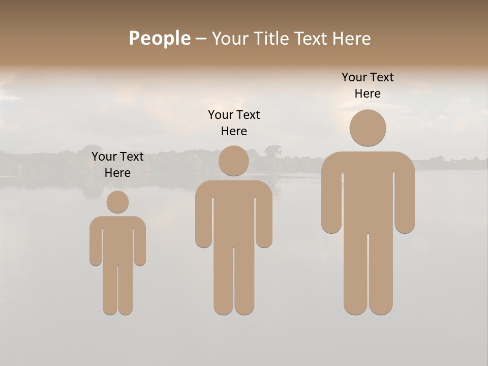 Mirrored Rainforest Line On The Rio Negro In The Amazon River Basin, Brazil, South America PowerPoint Template