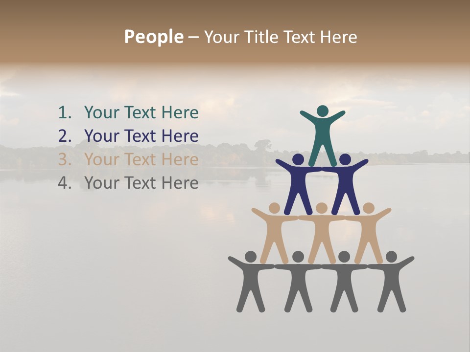 Mirrored Rainforest Line On The Rio Negro In The Amazon River Basin, Brazil, South America PowerPoint Template