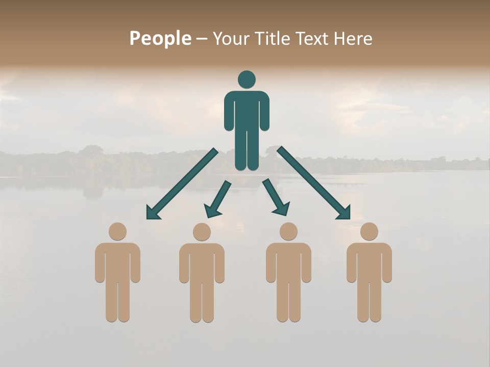 Mirrored Rainforest Line On The Rio Negro In The Amazon River Basin, Brazil, South America PowerPoint Template