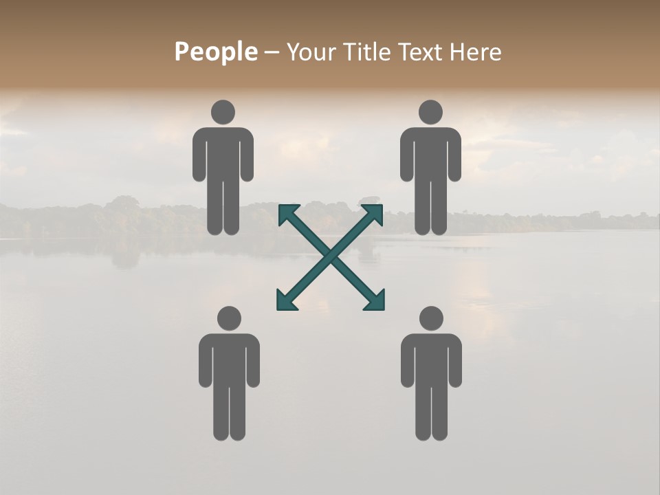 Mirrored Rainforest Line On The Rio Negro In The Amazon River Basin, Brazil, South America PowerPoint Template