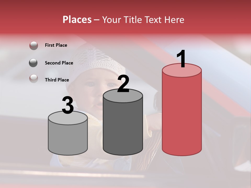 A Little Baby Driving Car PowerPoint Template