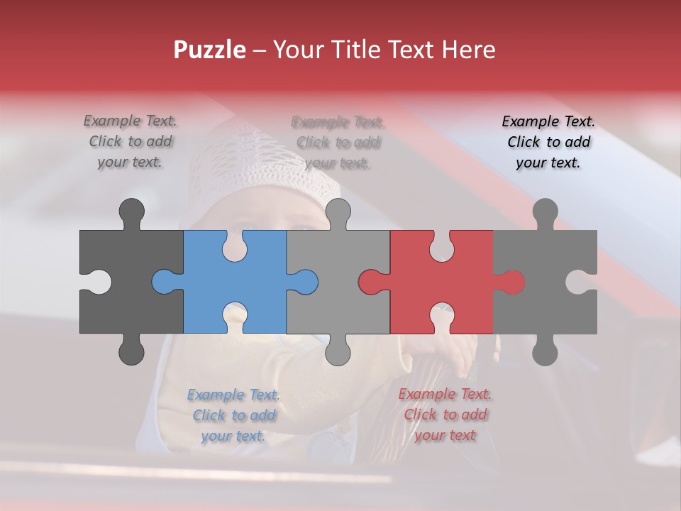 A Little Baby Driving Car PowerPoint Template