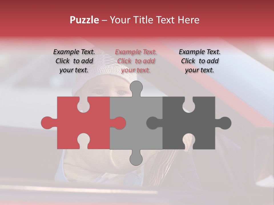 A Little Baby Driving Car PowerPoint Template