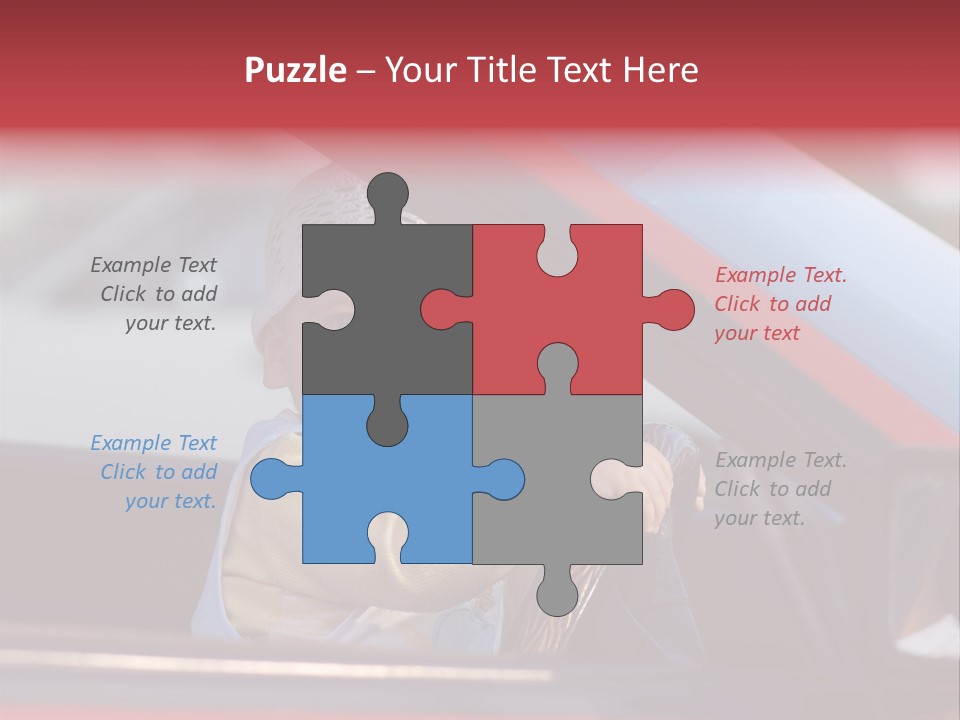 A Little Baby Driving Car PowerPoint Template