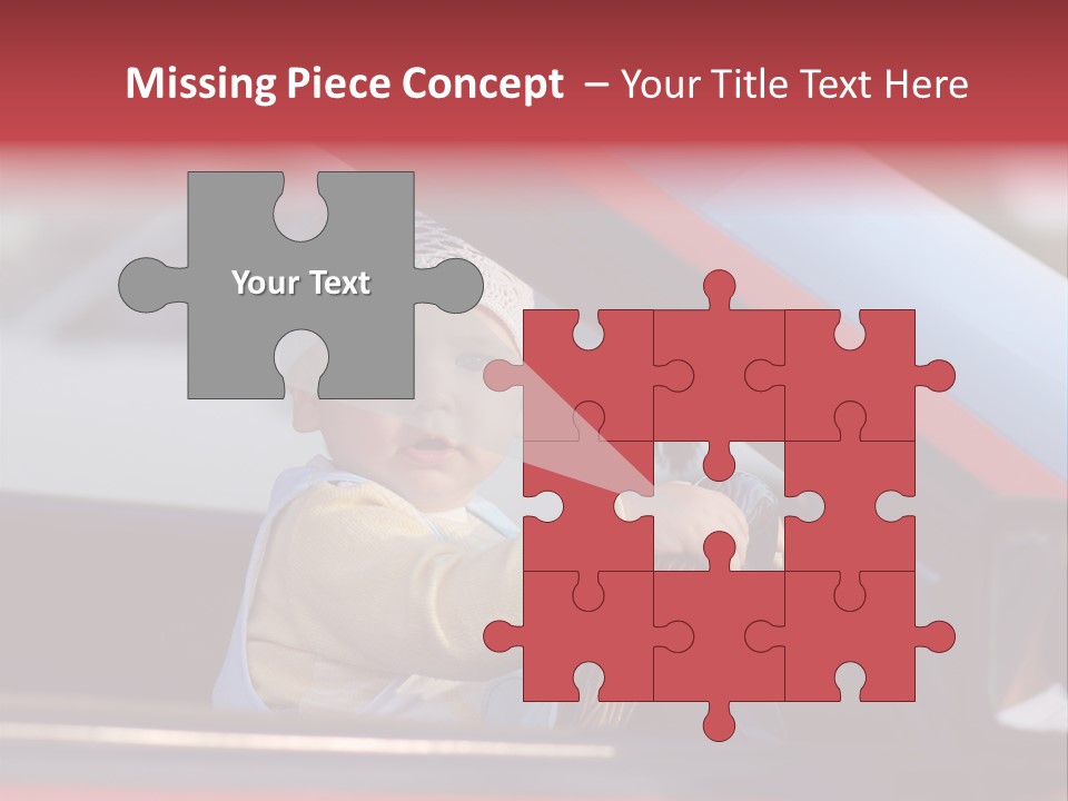 A Little Baby Driving Car PowerPoint Template