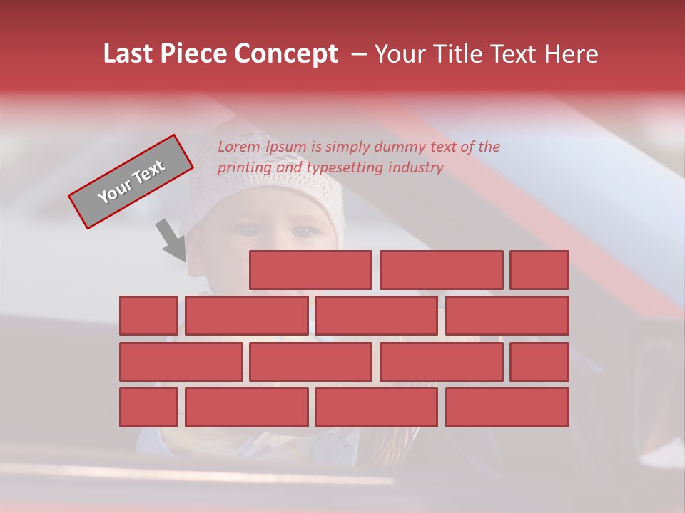 A Little Baby Driving Car PowerPoint Template