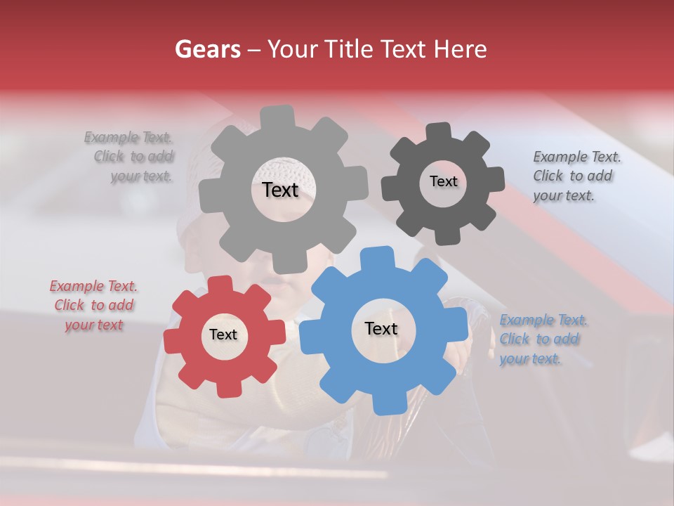 A Little Baby Driving Car PowerPoint Template