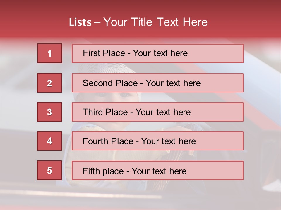 A Little Baby Driving Car PowerPoint Template