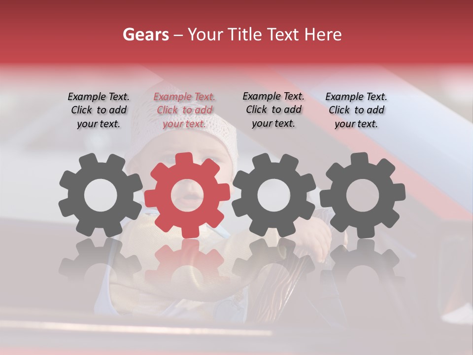 A Little Baby Driving Car PowerPoint Template