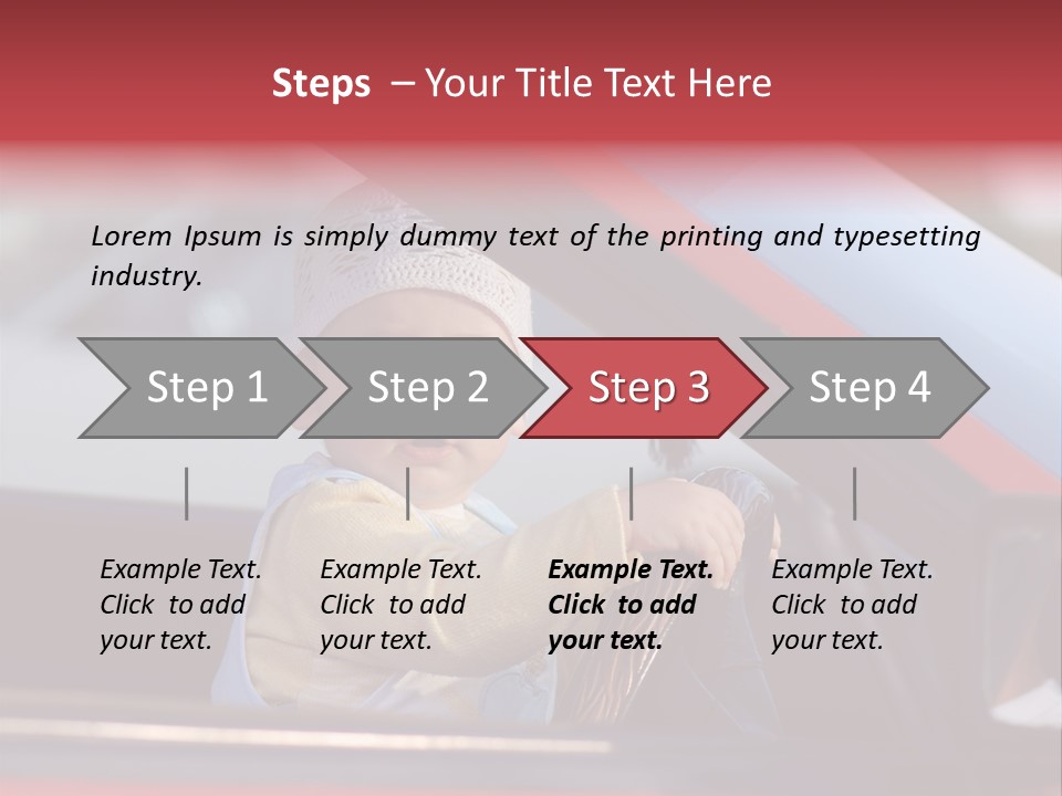 A Little Baby Driving Car PowerPoint Template