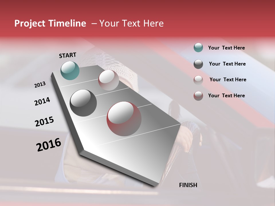 A Little Baby Driving Car PowerPoint Template