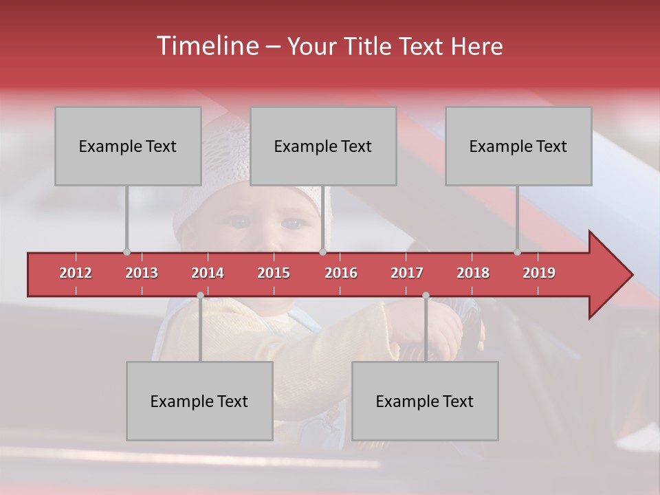 A Little Baby Driving Car PowerPoint Template