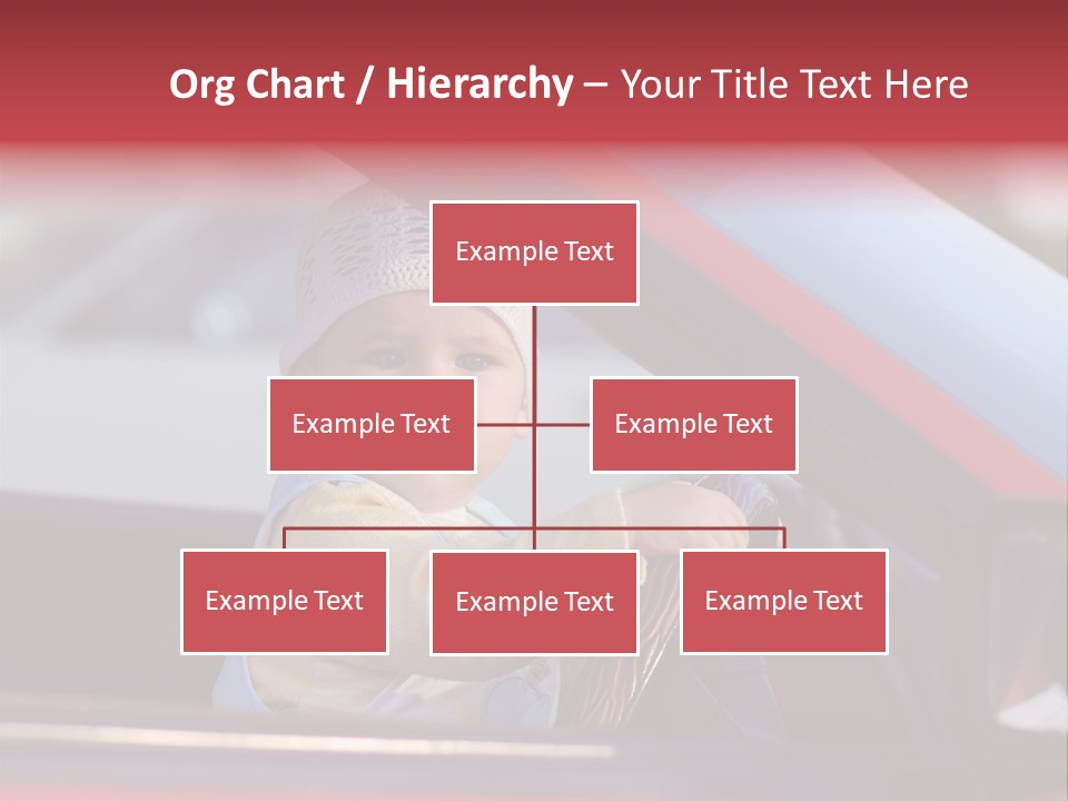 A Little Baby Driving Car PowerPoint Template