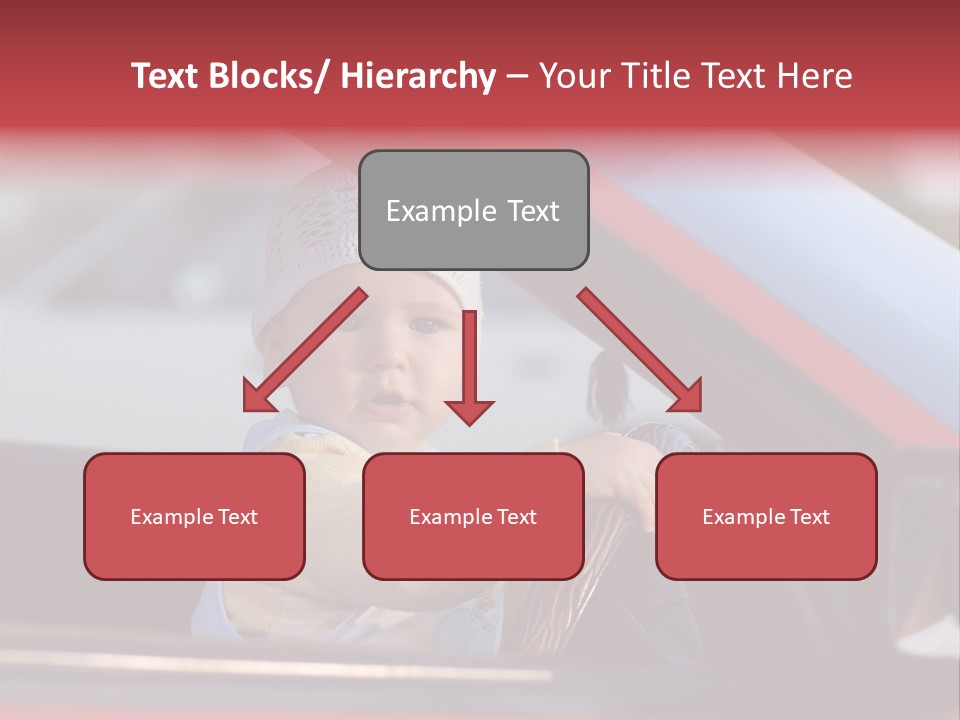 A Little Baby Driving Car PowerPoint Template
