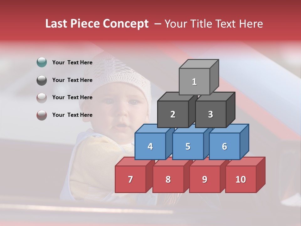 A Little Baby Driving Car PowerPoint Template