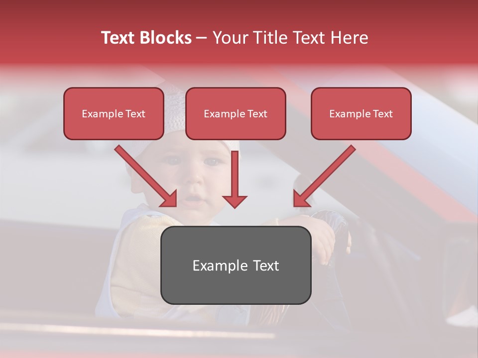 A Little Baby Driving Car PowerPoint Template