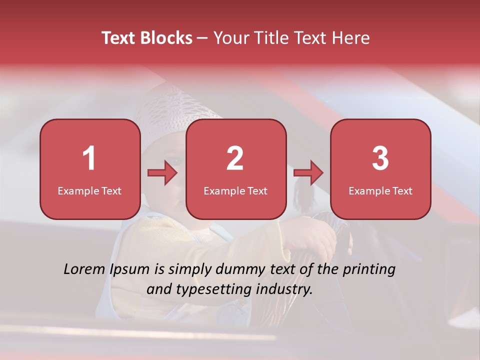 A Little Baby Driving Car PowerPoint Template