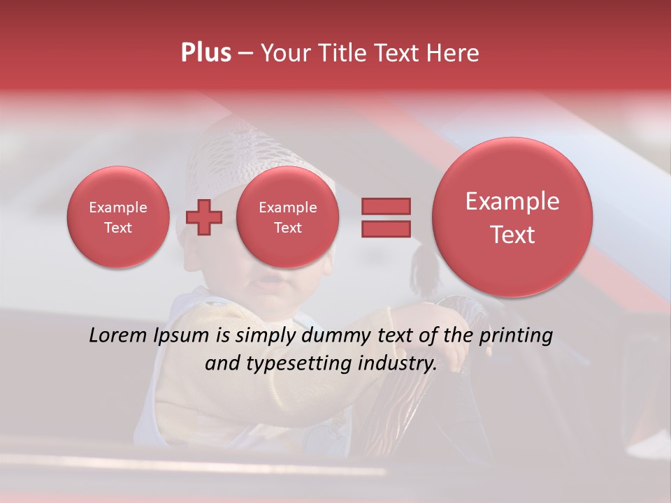 A Little Baby Driving Car PowerPoint Template