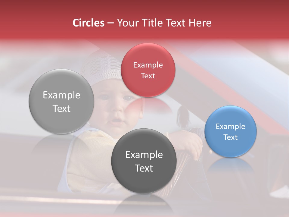 A Little Baby Driving Car PowerPoint Template