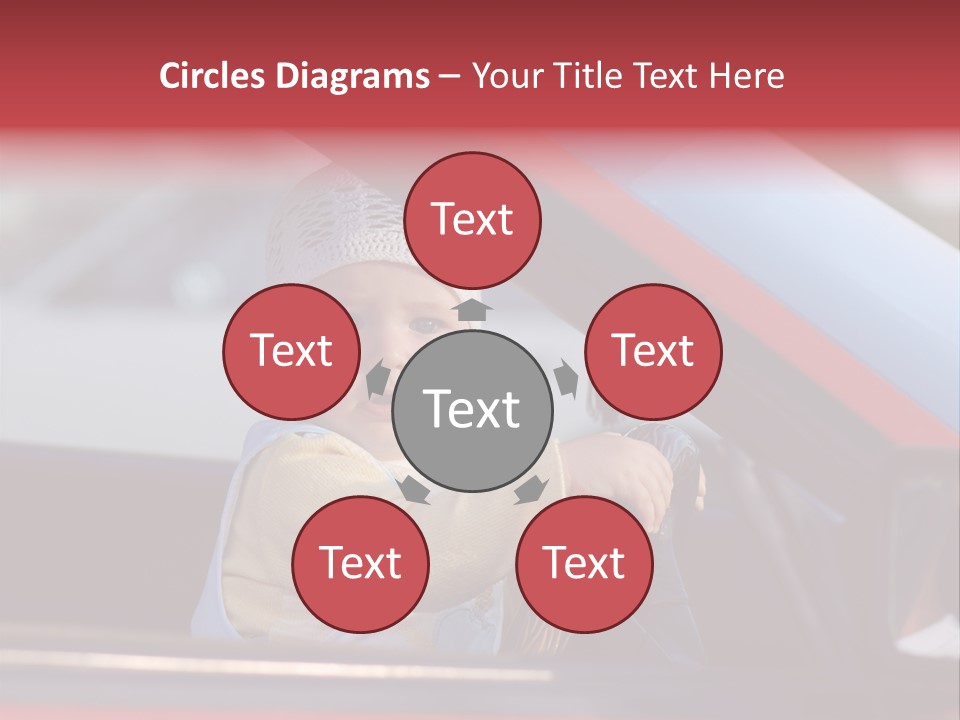 A Little Baby Driving Car PowerPoint Template