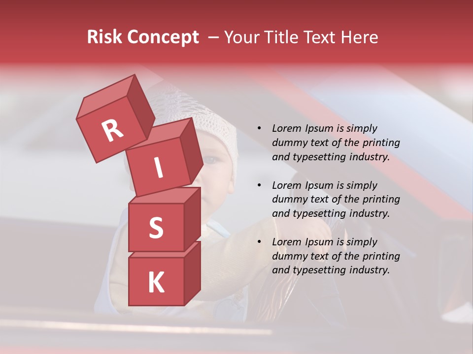 A Little Baby Driving Car PowerPoint Template