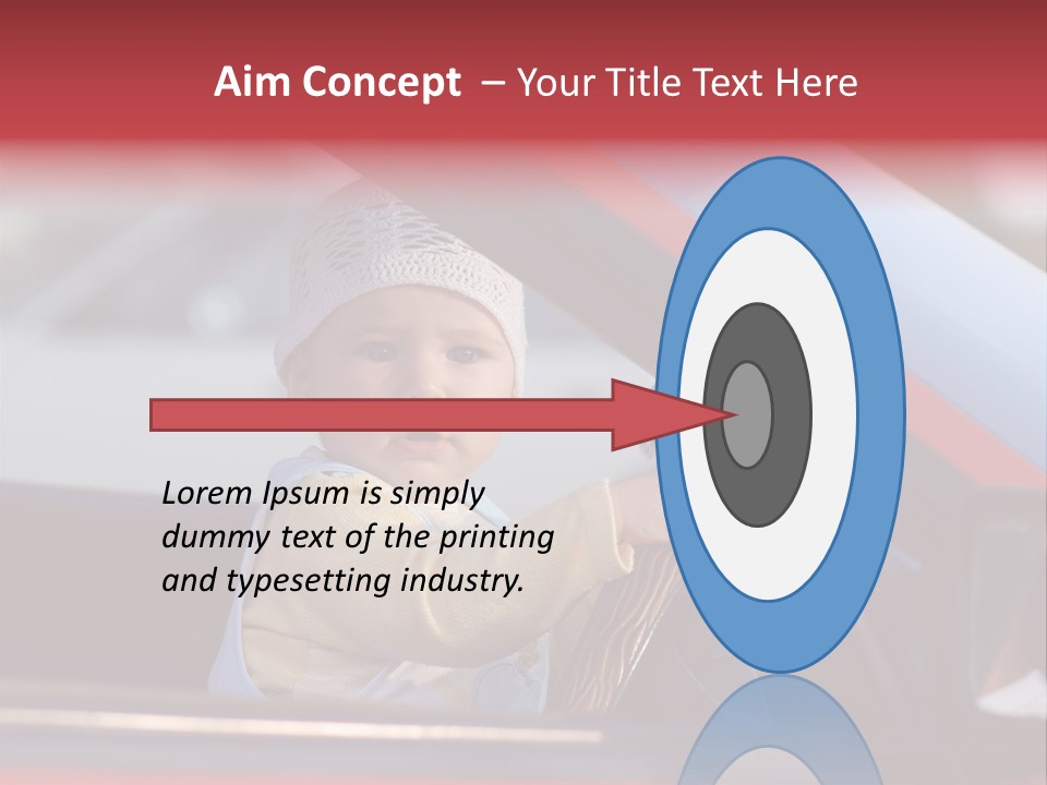 A Little Baby Driving Car PowerPoint Template