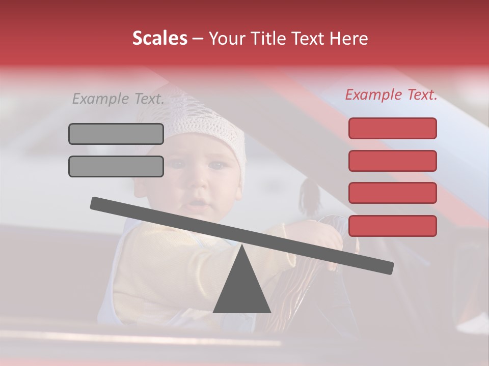 A Little Baby Driving Car PowerPoint Template