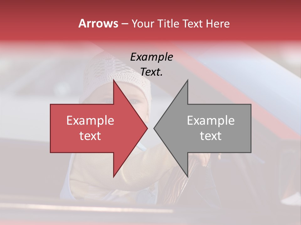 A Little Baby Driving Car PowerPoint Template