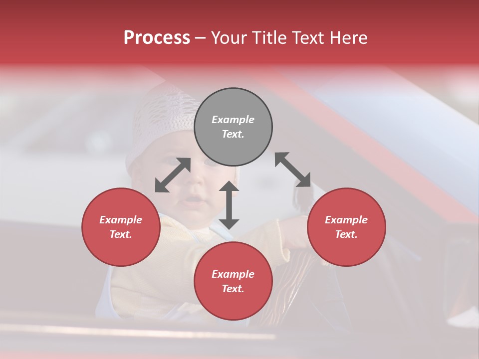 A Little Baby Driving Car PowerPoint Template