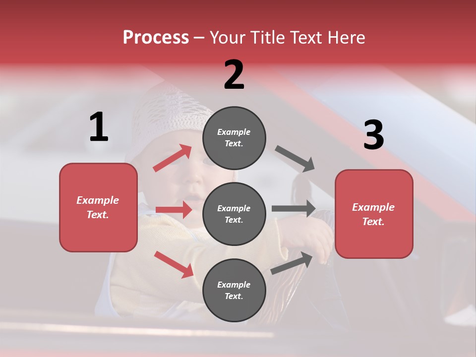 A Little Baby Driving Car PowerPoint Template