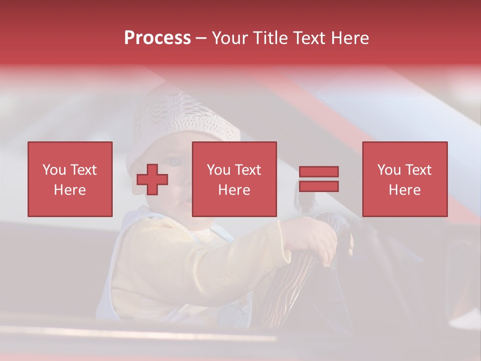 A Little Baby Driving Car PowerPoint Template