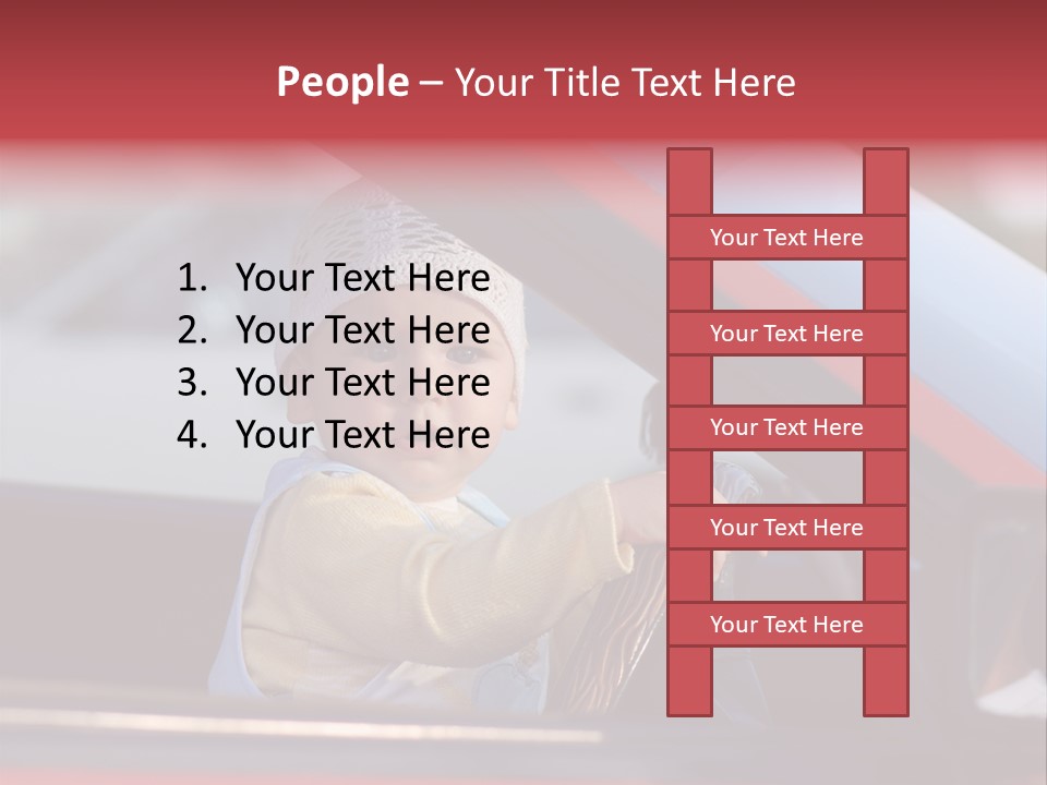 A Little Baby Driving Car PowerPoint Template